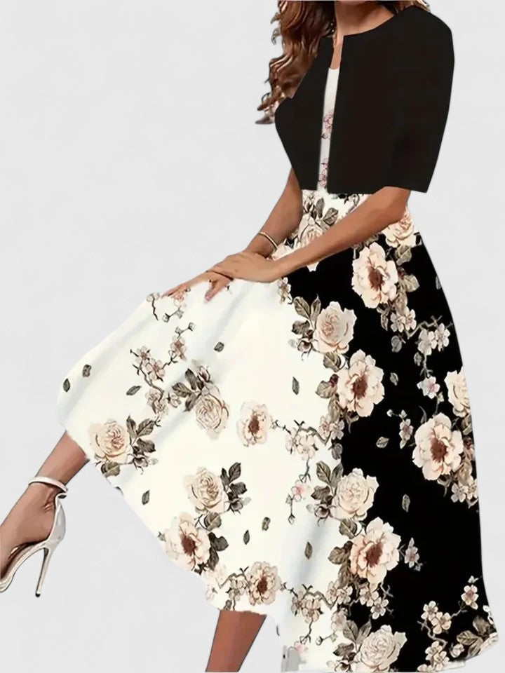 Black-big Floral / S
