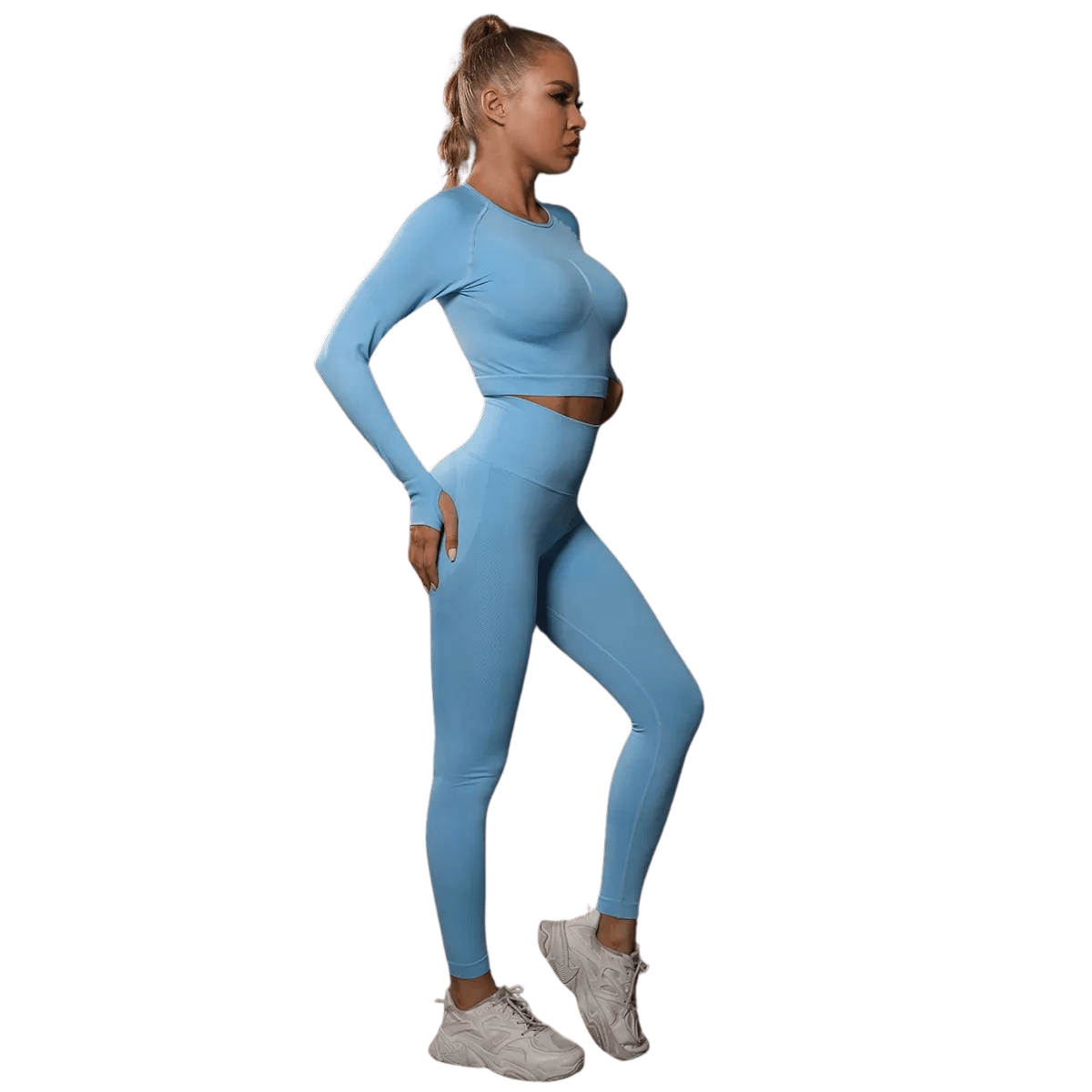 Light Blue / 3XL / Legging+Top