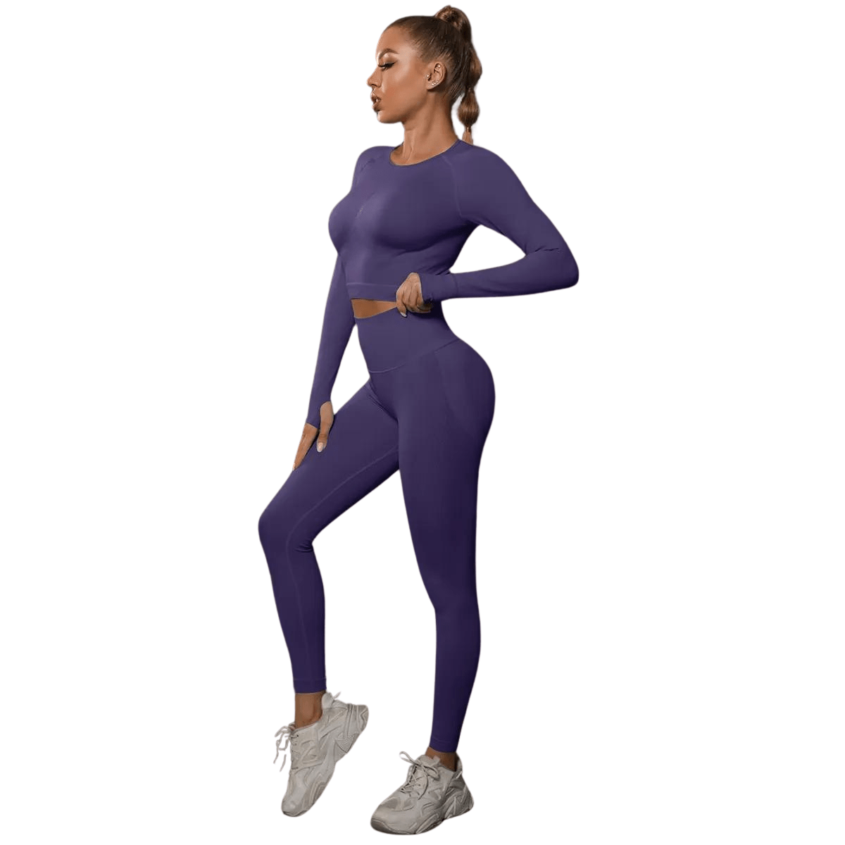 Purple / 3XL / Legging+Top
