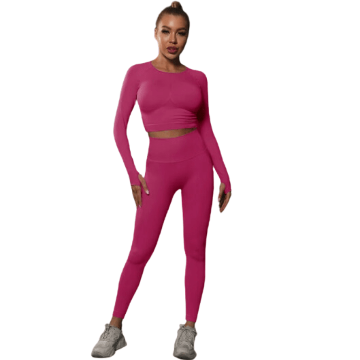 Pink / 3XL / Legging+Top