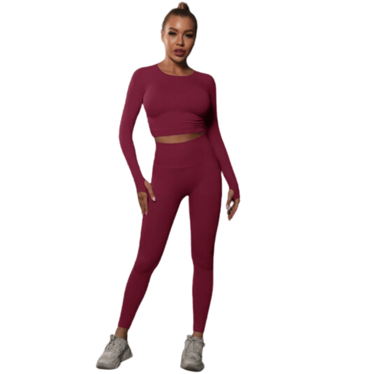Dark Pink / 3XL / Legging+Top